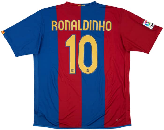 2006-07 Barcelona Home Shirt Ronaldinho #10 - 9/10 - (XL)