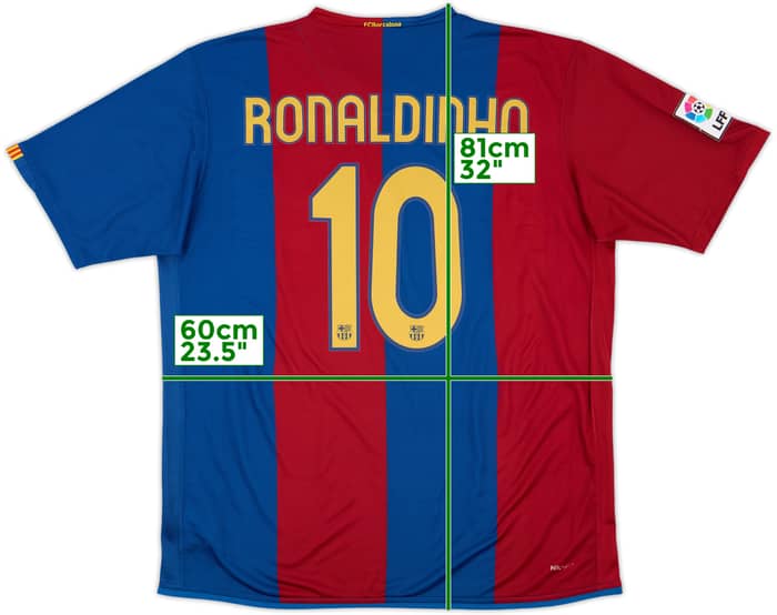 2006-07 Barcelona Home Shirt Ronaldinho #10 - 9/10 - (XL)