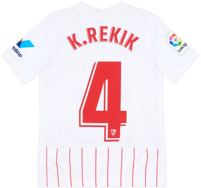 2021-22 Sevilla Home Shirt K.Rekik #4 - 10/10 - (L.Boys)