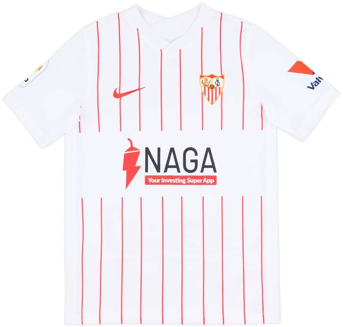 2021-22 Sevilla Home Shirt K.Rekik #4 - 10/10 - (L.Boys)