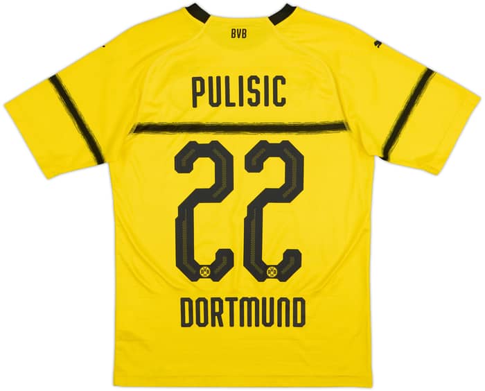 2018-19 Borussia Dortmund European Home Shirt Pulisic #22 - 9/10 - (S)