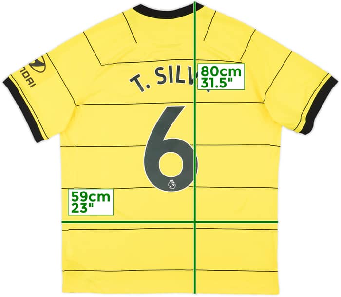 2021-22 Chelsea Away Shirt T.Silva #6 - 8/10 - (XL)