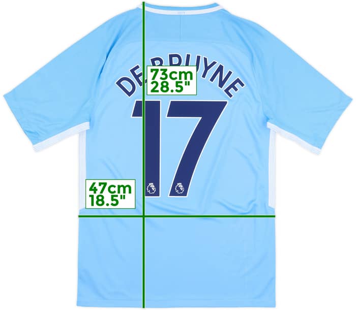 2017-18 Manchester City Home Shirt De Bruyne #17 - 6/10 - (S)