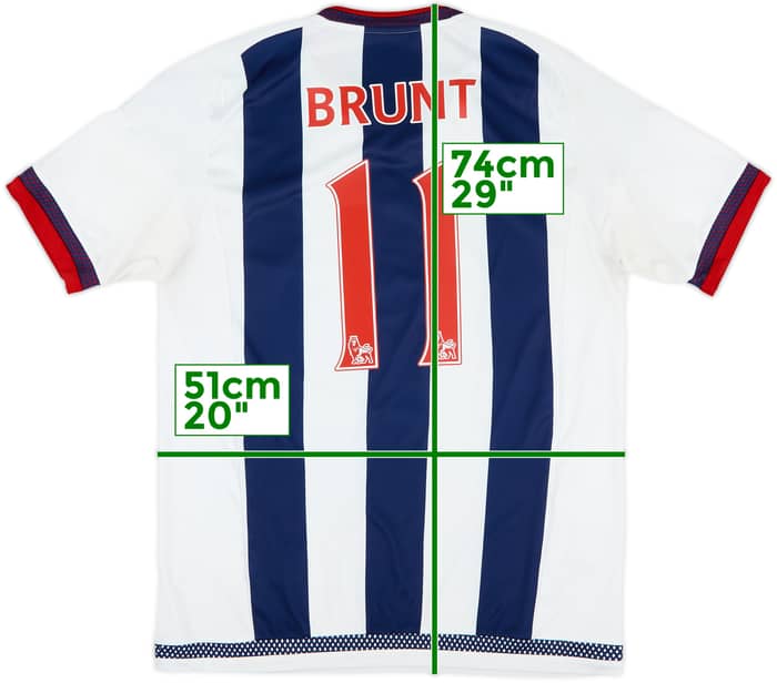 2015-16 West Brom Home Shirt Brunt #11 - 6/10 - (M)