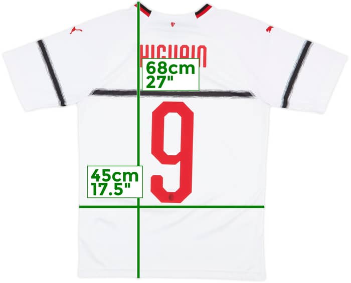2018-19 AC Milan Away Shirt Higuain #9 - 7/10 - (S)