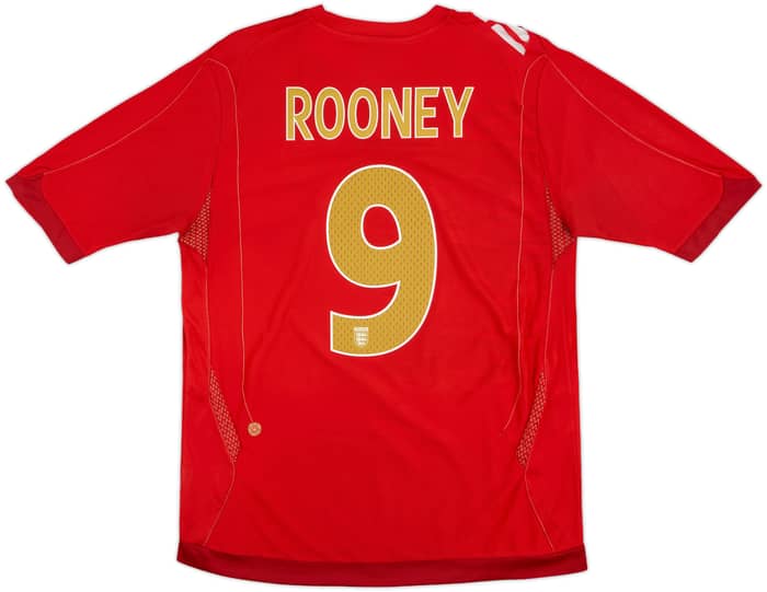 2006-08 England Away Shirt Rooney #9 - 6/10 - (L)