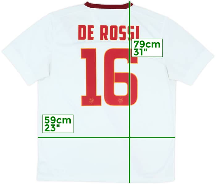 2014-15 Roma Away Shirt De Rossi #16 - 6/10 - (XL)