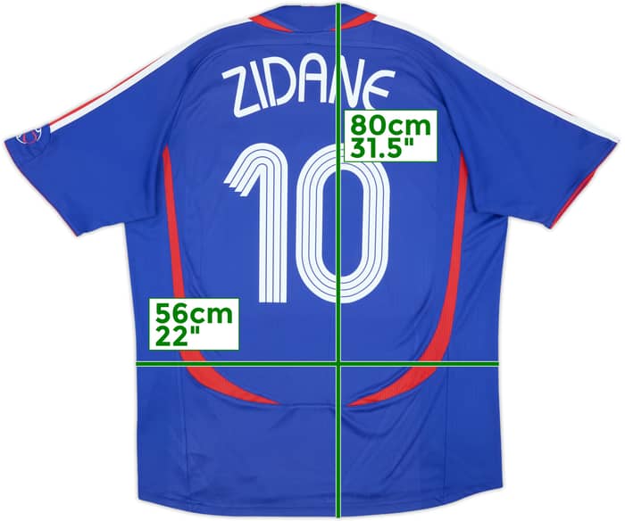 2006-07 France Home Shirt Zidane #10 - 6/10 - (XL)