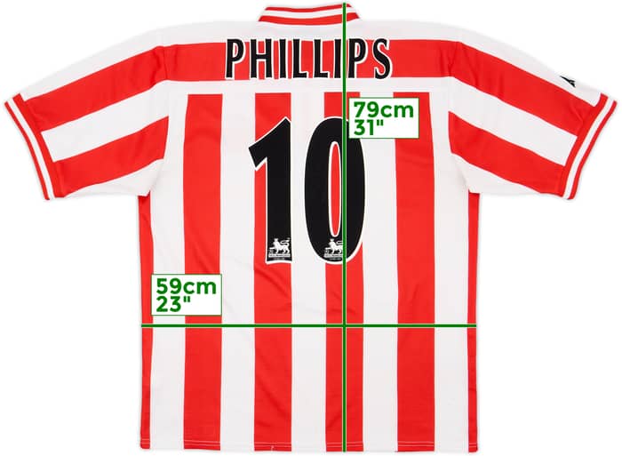 1999-00 Sunderland Home Shirt Phillips #10 - 8/10 - (L)