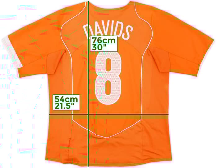 2004-06 Netherlands Home Shirt Davids #8 - 8/10 - (L)