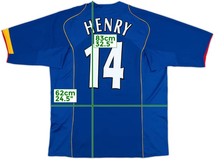 2004-06 Arsenal Away Shirt Henry #14 - 9/10 - (XXL)