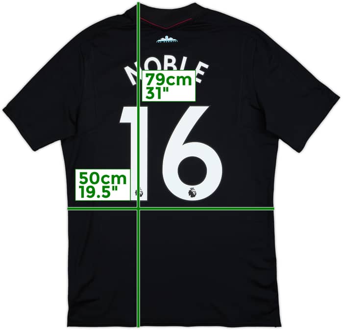 2017-18 West Ham Away Shirt Noble #16 - 10/10 - (L)