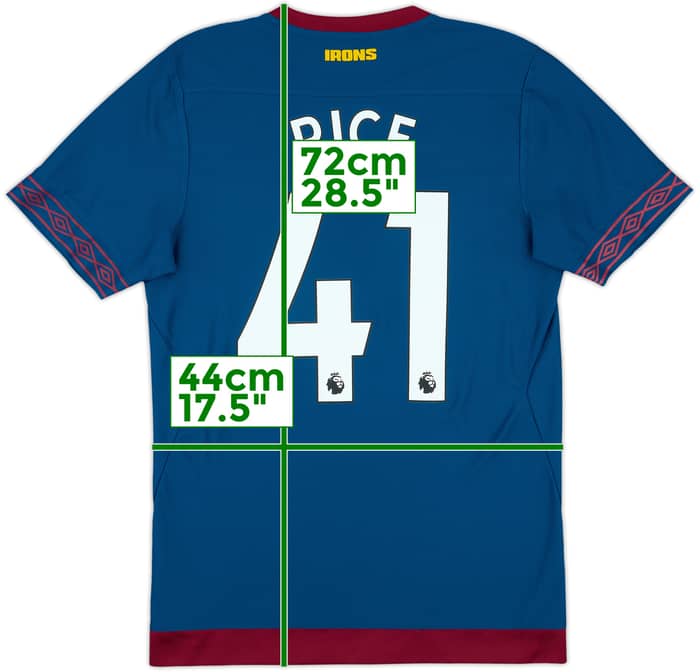 2018-19 West Ham Away Shirt Rice #41 - 10/10 - (S)