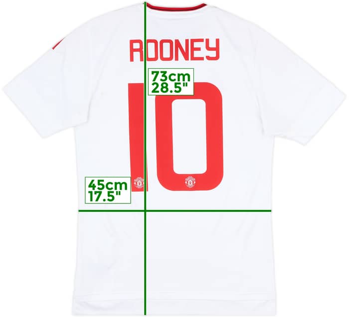 2015-16 Manchester United Away Shirt Rooney #10 - 7/10 - (S)