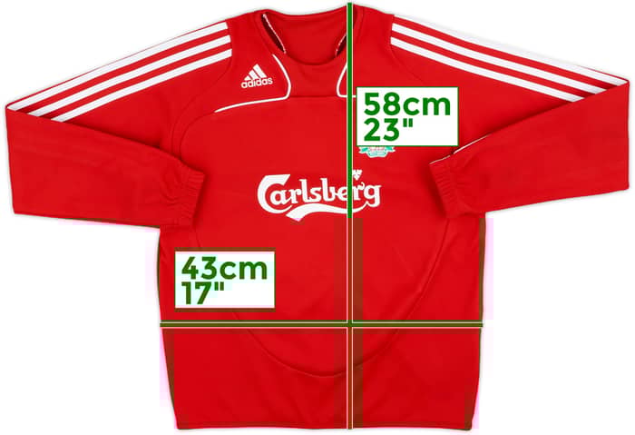 2008-09 Liverpool adidas Sweat Top - 8/10 - (M.Boys)
