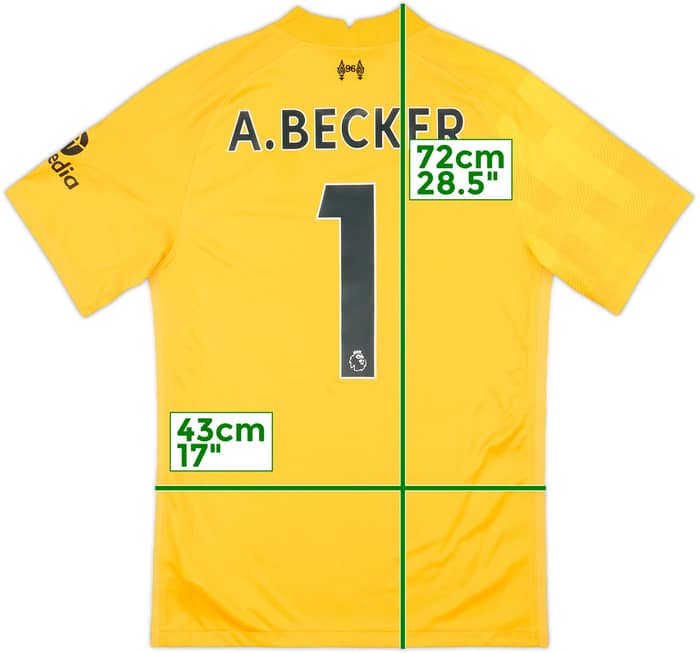 2021-22 Liverpool GK S/S Shirt A.Becker #1 - 10/10 - (S)