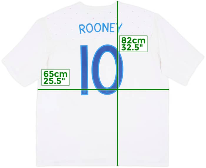 2010-11 England Home Shirt Rooney #10 - 7/10 - (3XL)
