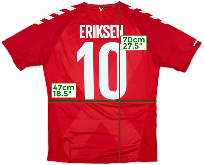2018-19 Denmark Home Shirt Eriksen #10 - 8/10 - (M)