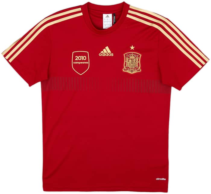2013-14 Spain '2010 Campeones' adidas Training Shirt Torres #9 - 7/10 - (S)