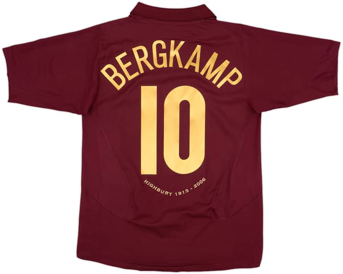 2005-06 Arsenal Home Shirt Bergkamp #10 - 8/10 - (M)