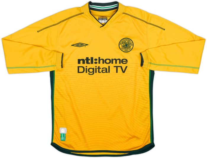 2002-03 Celtic Away L/S Shirt Larsson #7 - 8/10 - (S)