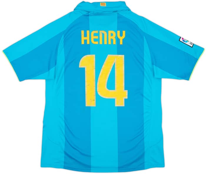2007-09 Barcelona Away Shirt Henry #14 - 7/10 - (L)