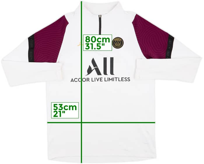 2020-21 Paris Saint-Germain x Air Jordan 1/4 Zip Drill Top - 5/10 - (L)