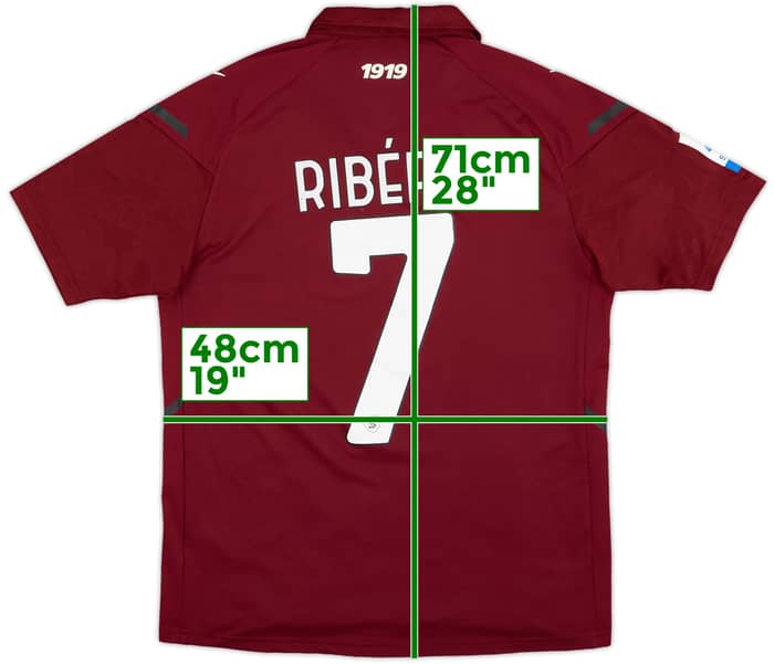 2021-22 Salernitana Player Issue Home Shirt Ribery #7 - 9/10 - (M)