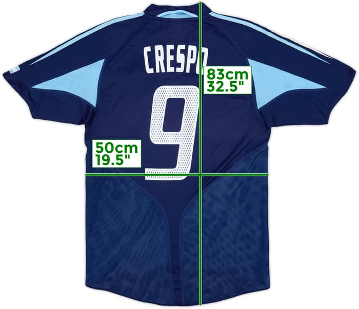 2004-05 Argentina Away Shirt Crespo #9 - 9/10 - (M)