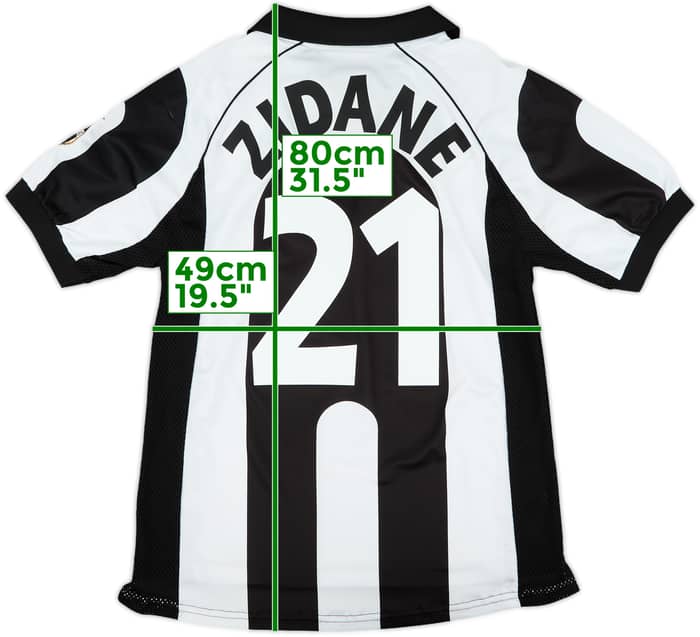 1997-98 Juventus Centenary Home Shirt Zidane #21 - 7/10 - (M)