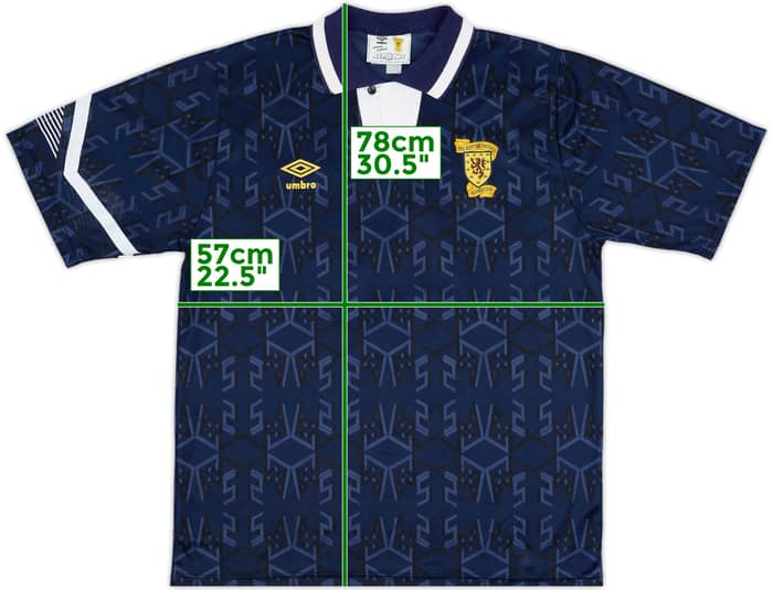 1991-94 Scotland Home Shirt #3 - 8/10 - (L)