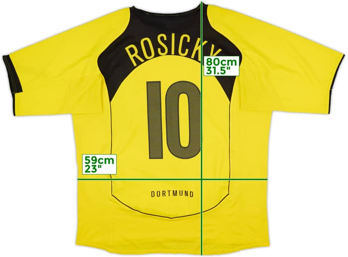 2004-05 Borussia Dortmund Home Shirt Rosicky #10 - 6/10 - (XXL)