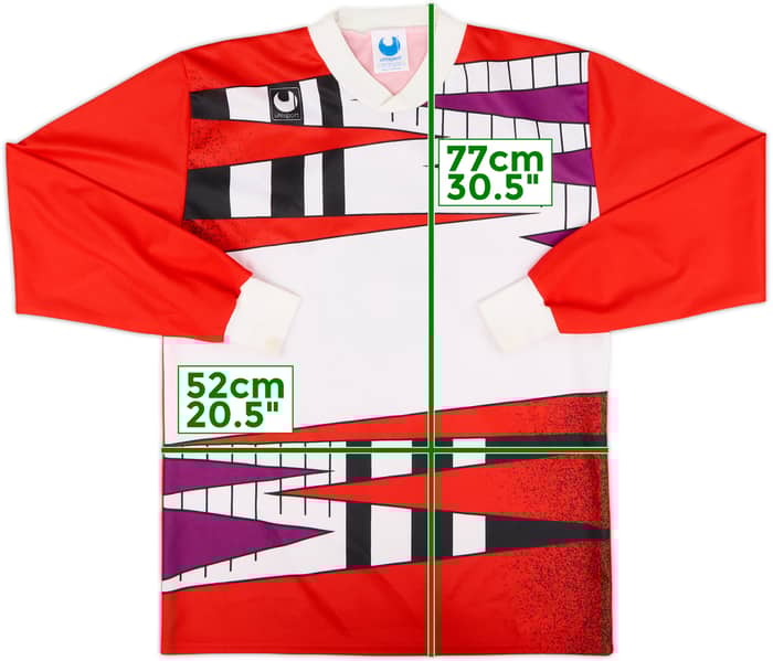 1990s Uhlsport Template L/S Shirt (Kaiserslautern) #6 - 9/10 - (L)