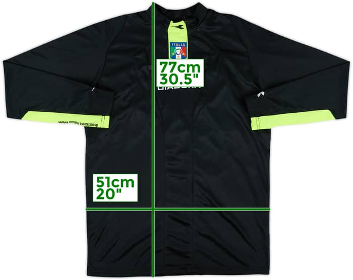 2009-10 ITALY FIGC Diadora Referee L/S Shirt - 9/10 - (M)