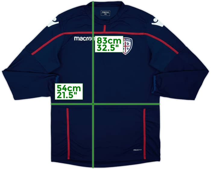 2016-17 Cagliari Macron Sweat Top - 8/10 - (XXL)