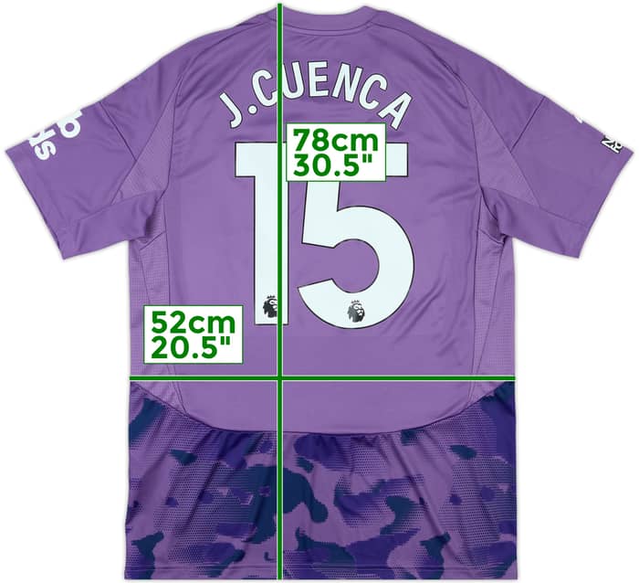 2024-25 Fulham Match Issue Third Shirt J.Cuenca #15