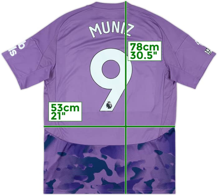 2024-25 Fulham Match Issue Third Shirt Muniz #9