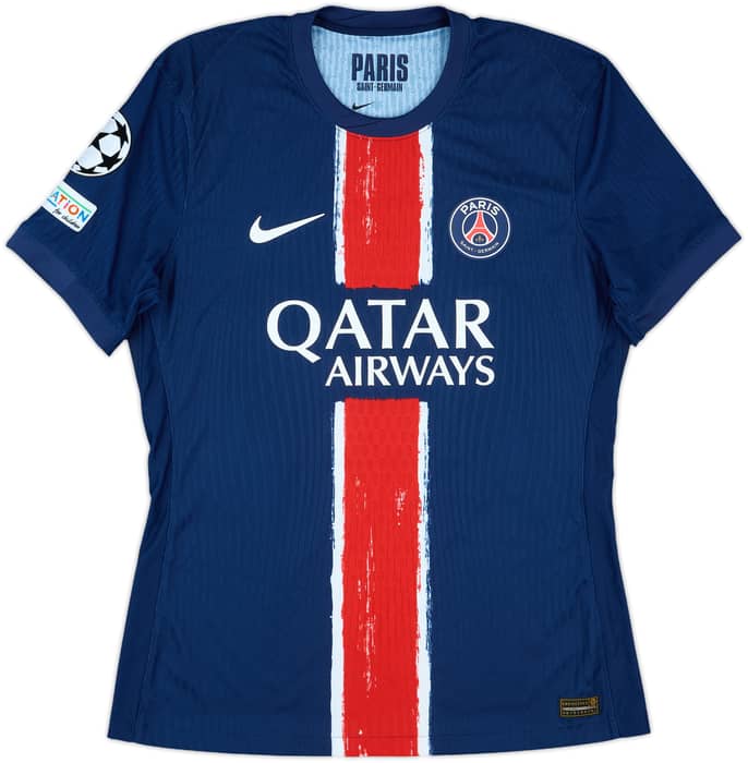 2024-25 Paris Saint-Germain Match Issue Champions League Home Shirt Beraldo #35