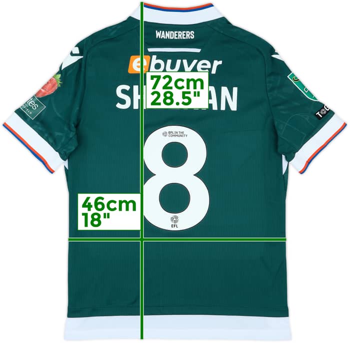 2024-25 Bolton Match Issue Carabao Cup Away Shirt Sheehan #8