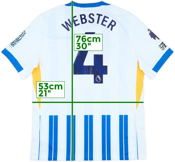 2024-25 Brighton Match Issue Home Shirt Webster #4