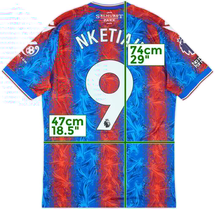 2024-25 Crystal Palace Match Issue Home Shirt Nketiah #9
