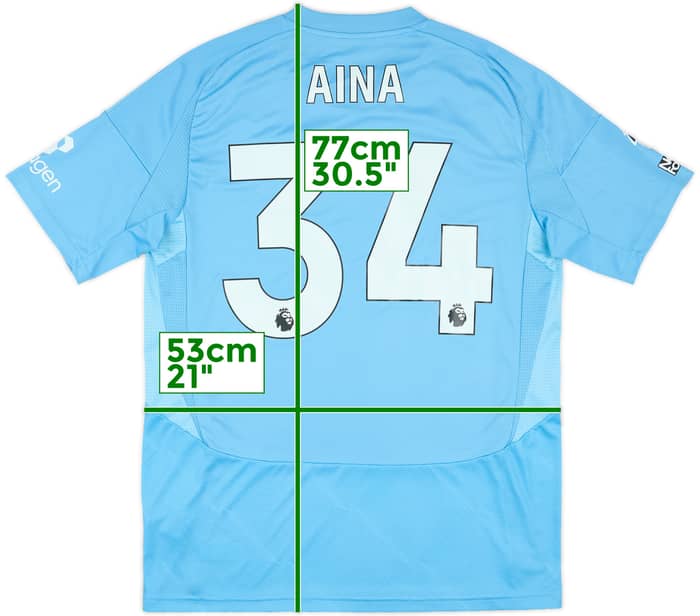 2024-25 Nottingham Forest Match Issue Third Shirt Aina #34