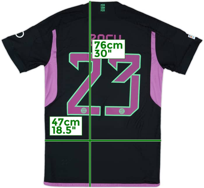 2023-24 Bayern Munich Match Issue Champions League Away Shirt Boey #23