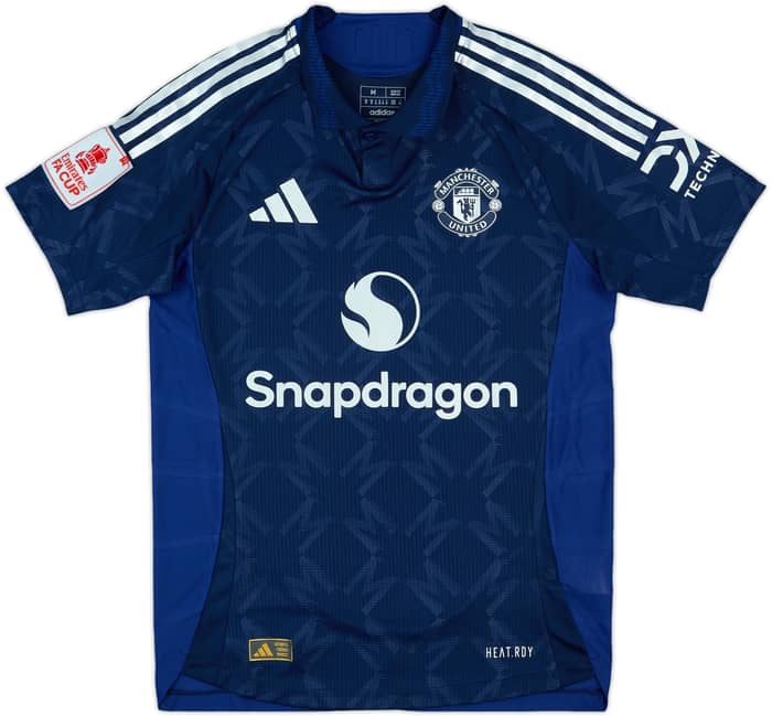 2024-25 Manchester United Match Issue FA Cup Away Shirt Malacia #12