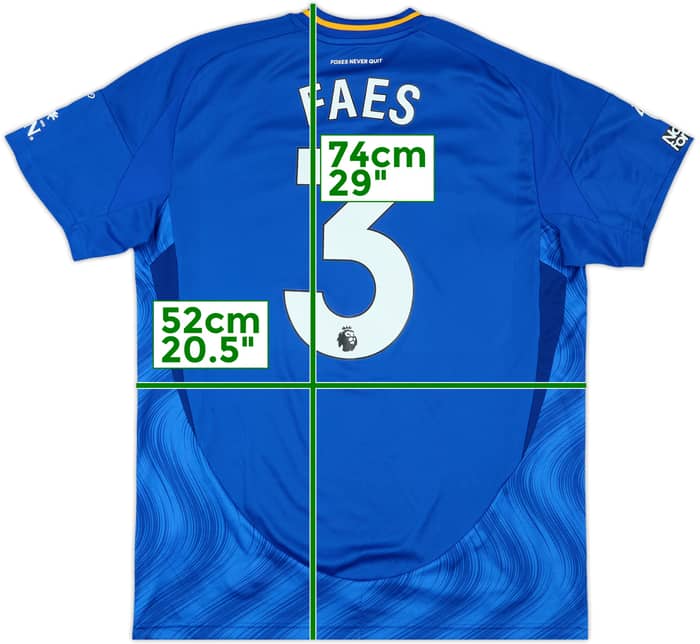 2024-25 Leicester Match Issue Home Shirt Faes #3
