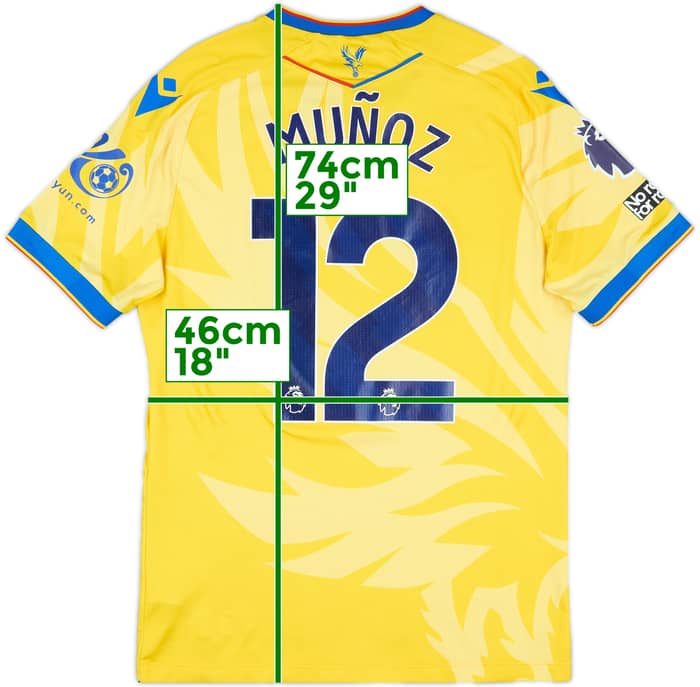 2024-25 Crystal Palace Match Issue Away Shirt Munoz #12