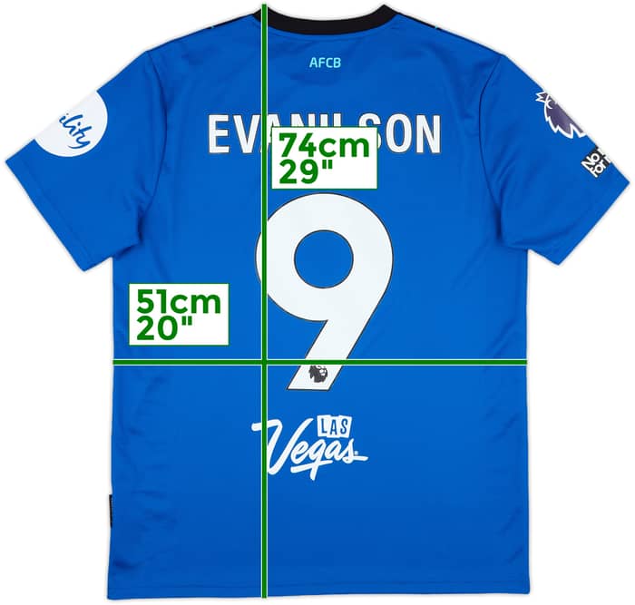2025-26 Bournemouth Match Issue Away Shirt Evanilson #9