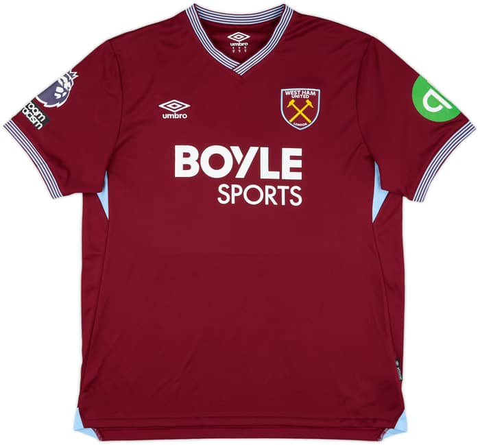 2025-26 West Ham Match Issue Home Shirt Todibo #25