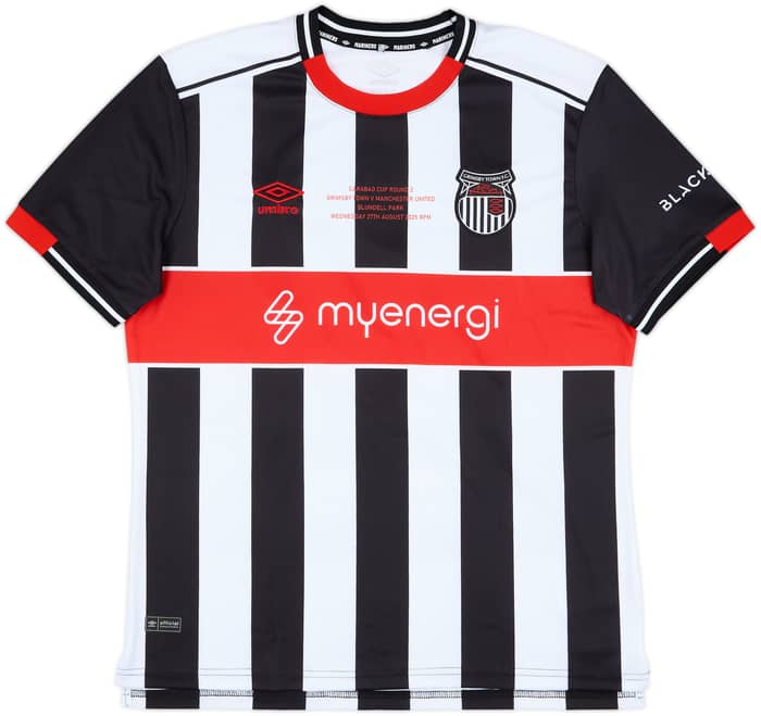 2025-26 Grimsby Town Player Issue Carabao Cup Home Shirt Tharme #24 - 9/10 - (XL)