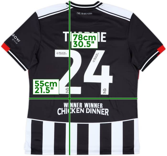 2025-26 Grimsby Town Player Issue Carabao Cup Home Shirt Tharme #24 - 9/10 - (XL)